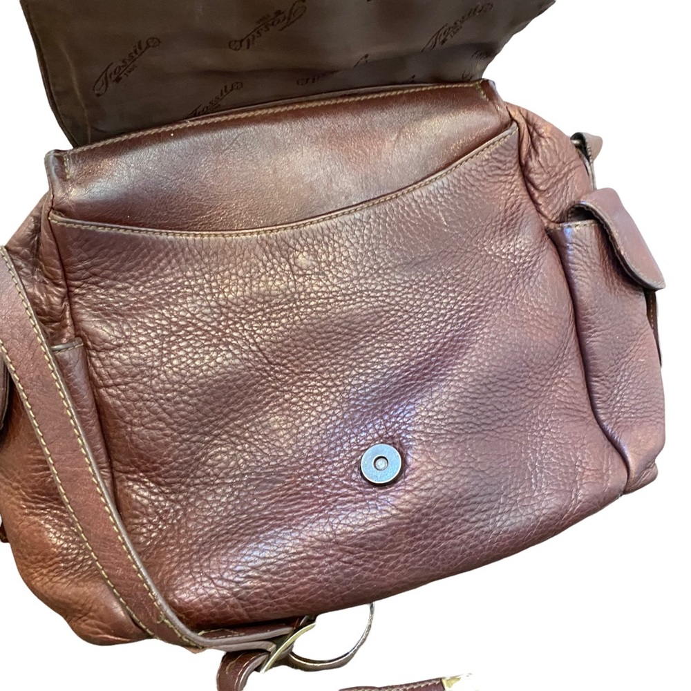 FOSSIL Brown Leather Satchel Bag - Picture 7 of 13